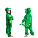 Load image into Gallery viewer, 39&quot;-51&quot; Kids Halloween Dinosaur Costume Cosplay Performance Suit Green / 39.4&quot;