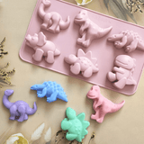 Load image into Gallery viewer, Silicone 3D Dinosaur Ice Cube Tray Candy Cake Chocolate Mold Set