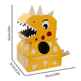 Load image into Gallery viewer, Dinosaur Cardboard Box DIY Wearable Trex Carton Kindergarten Performance Cosplay Costume Yellow