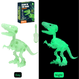 Load image into Gallery viewer, Glow in the Dark Dinosaur DIY Take Apart Fluorescent Skeleton Educational Toy for Kids Velociraptor
