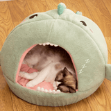 Load image into Gallery viewer, Cartoon Dinosaur Shape Plush Nest Pet House for Cat Dog
