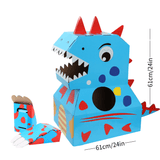 Load image into Gallery viewer, Dinosaur Cardboard Box DIY Wearable Trex Carton Kindergarten Performance Cosplay Costume Blue+Claw