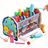 Load image into Gallery viewer, Multi Toyplay Wooden Dinosaur Hammering Pounding Toy 1 SET