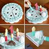 Load image into Gallery viewer, Wooden Birthday Cake Toy (1-5 Years) with Dinosaur Candles