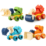 Load image into Gallery viewer, Dinosaur Construction Vehicles, Press to Go Toy Cars, for 1 2 3 4 Year Old 4 Pack