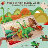 Load image into Gallery viewer, 24 Pcs Wooden Dinosaur Jigsaw Puzzles for Kids