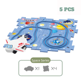 Load image into Gallery viewer, DIY Jigsaw Puzzle wtih Automatic Track Car Scene Toy for 3-7 Year Old Child Space / 5 PCS
