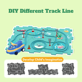 Load image into Gallery viewer, DIY Jigsaw Puzzle wtih Automatic Track Car Scene Toy for 3-7 Year Old Child