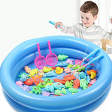 Load image into Gallery viewer, Magnetic Fishing Game with Inflatable Fish Pond 1 Set