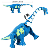Load image into Gallery viewer, 12&quot; Dinosaur Jurassic Theme DIY Action Figures Building Blocks Toy Playsets Blue Brachiosaurus