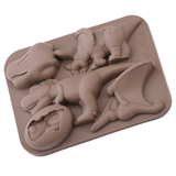 Load image into Gallery viewer, 3D Dinosaur Ice Trays, Chocolate Cookie Soap Molds, Food Grade Pure Silicone Made