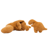 Load image into Gallery viewer, Dinosaur Chicken Nugget Pillow Set - Mommy Dinosaur and 3 Baby Dinosaurs