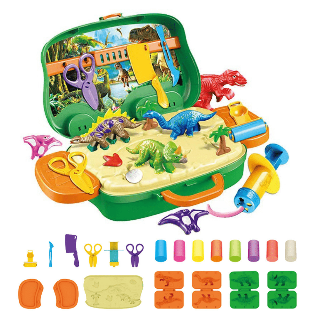  Dinosaur Play Dough Sets for Toddlers, Play Dough Tool Kit for  Kids,36 Pcs Play Dough Accessories Dinosaur Playset Toys for Kids 3-5 (24  Pack Dough) : Toys & Games