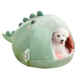 Load image into Gallery viewer, Cartoon Dinosaur Shape Plush Nest Pet House for Cat Dog S