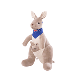 Load image into Gallery viewer, Personalized Kangaroo Mommy with Baby Plush Stuffed Animal Gray(45cm/17.7in)