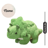 Load image into Gallery viewer, Dinosaur Stuffed Animal with Embroidery Positive Word on Back Great Gift for Kids Triceratops(Wisdom)