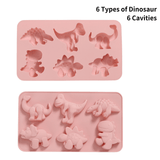 Load image into Gallery viewer, Silicone 3D Dinosaur Ice Cube Tray Candy Cake Chocolate Mold Set 6 Cavities