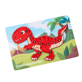 Load image into Gallery viewer, 10 Pcs Dinosaur Wooden Number Puzzle for Kids 2-6 Years Old Educational Toy T Rex