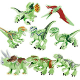 Load image into Gallery viewer, 5‘’ Mini Dinosaur Jurassic Theme DIY Action Figures Building Blocks Toy Playsets 8 Pack (Save $14) / Luminous Pack