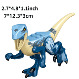 Load image into Gallery viewer, 5&quot; Mini Dinosaur Jurassic Theme DIY Action Figures Building Blocks Toy Playsets LightBlue Velociraptor / Velociraptor