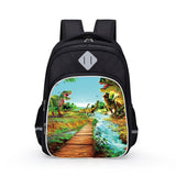 Load image into Gallery viewer, 3D Dinosaur TRex Jurassic Theme 15 Inch Kids School Bag Travel Backpack Daypack D