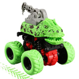 Load image into Gallery viewer, Dinosaur Stunt Car Engineering Vehicle 4 Wheels Drive Off Road Inertial Excavator Truck Toy Christmas Gifts for Kids Green Crane