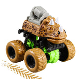 Load image into Gallery viewer, Dinosaur Stunt Car Engineering Vehicle 4 Wheels Drive Off Road Inertial Excavator Truck Toy Christmas Gifts for Kids Brown Mixer Truck