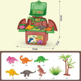 Load image into Gallery viewer, Portable Mini Dinosaur Paradise Backpack Toy with 8 Accessories Dinosaur Mini Backpack