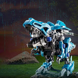 Load image into Gallery viewer, DIY Assembly Electric Building Dinosaur T Rex Model Figure Mechanic Robot Toys for Kids Blue-green