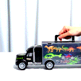 Load image into Gallery viewer, Portable Dinosaurs Figures Transporter Car Container Carrier Dino Truck Dinosaur Toy