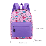 Load image into Gallery viewer, 35cm Height Dinosaur Pattern Preschool School Backpack Lightweight Large Capacity Bag for Boys Girls Pink Dinosaur Backpack 01