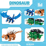 Load image into Gallery viewer, 6 in 1 Transforming Robot Dinosaur Toy  670 Pcs Building Blocks Gift for Kids 1 Set