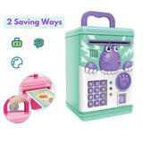Load image into Gallery viewer, Electronic Dinosaur Piggy Bank Mini ATM Toys of Kids Savings Machine with Password and Fingerprint Unlocking