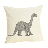 Load image into Gallery viewer, 18 inch Square Dinosaur Pillow Case Trex Throw Pillow Cover Brachiosaurus