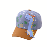 Load image into Gallery viewer, 48-52cm Cute Dinosaur Baseball Cap Adjustable Sun Protection Hat for Kids 2-7 Years Blue