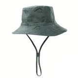 Load image into Gallery viewer, 54cm Cute Dinosaur Bucket Hat Summer Beach Sun Hat UPF 50 for Kids 3-8 Years Green