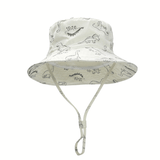 Load image into Gallery viewer, 54cm Cute Dinosaur Bucket Hat Summer Beach Sun Hat UPF 50 for Kids 3-8 Years White