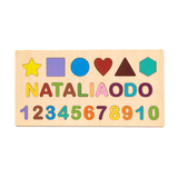 Load image into Gallery viewer, Personalized Name Alphabet Wooden Puzzle Dinosaur Number Jigsaw Gift Toy Shape
