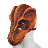 Load image into Gallery viewer, 3D PU Dinosaur Dragon Mask Halloween Party Props Costumes Decoration Orange