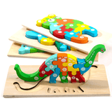 Load image into Gallery viewer, Montessori Wooden Puzzle for Toddlers Brain Teaser Board Early Education Toys