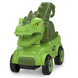 Load image into Gallery viewer, Inertial Take Apart Construction Dinosaur Truck Car T Rex Triceratops Excavator Toy for Kids Green TRex