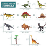 Load image into Gallery viewer, Educational Realistic Dinosaur Toys Figures Activity Play Mat Trees &amp; Container Playset Standard Version