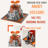 Load image into Gallery viewer, Fun Desk Series Dinosaur Assembled DIY Building Blocks Set Storage Box Photo Frame Volcano