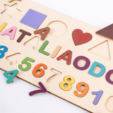 Load image into Gallery viewer, Personalized Name Alphabet Wooden Puzzle Dinosaur Butterfly Number Jigsaw Gift Toy