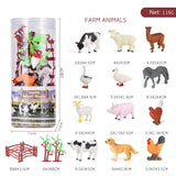 Load image into Gallery viewer, 12 Pcs Realistic Dinosaur Animal Figures in Tube Educational Toy for Kids Farm Animals