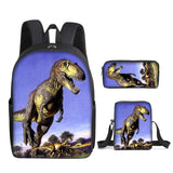 Load image into Gallery viewer, 3D T-Rex Durable Dinosaur Cartoon Travel Backpack School Laptop Daypack Waterproof Bag 11(3pcs) / 16in