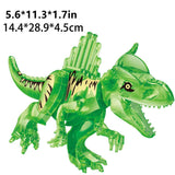 Load image into Gallery viewer, 12&quot; Dinosaur Jurassic Theme DIY Action Figures Building Blocks Toy Playsets Acrylic Green Carnotaurus