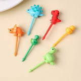 Load image into Gallery viewer, 6 Pcs Cartoon Dinosaur Fork for Food Fruit Picks Snack Desserts Party Supply 6 Pcs