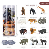 Load image into Gallery viewer, 12 Pcs Realistic Dinosaur Animal Figures in Tube Educational Toy for Kids Wild Animals