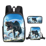 Load image into Gallery viewer, 3D T-Rex Durable Dinosaur Cartoon Travel Backpack School Laptop Daypack Waterproof Bag 10(3pcs) / 16in